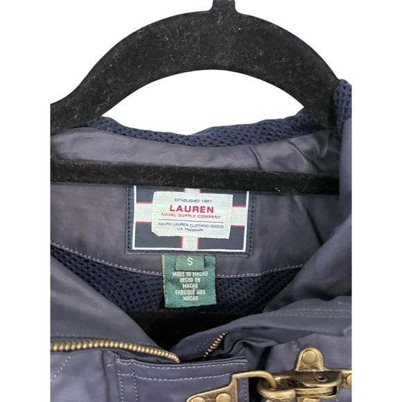 Ralph Lauren Naval Supply Company Waxed Navy Blue Jacket Coat Women's Size Small - Picture 2 of 7